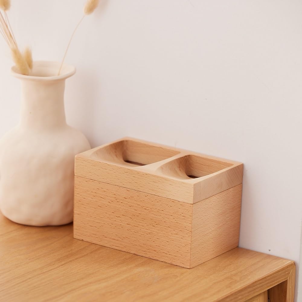 TOSMU Pușculiță ca o ofrandă făcută din pușculiță naturală mică Nou prim sanctuar 7020 cutie, lemn, lemn, elegantă, bancă, monede, mărunțiș, cadou de Anul Nou, vizită,