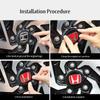 4Pcs Car Logo Wheel Hub Center Caps Decoration Accessories For Honda Fit Jazz GK5 Civic Type-R CRV Pilot Accord Insight Spirior