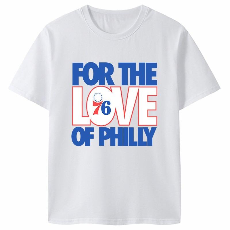 Philadelphia 76ers Squadra di Pallacanestro Abbigliamento da Allenamento a Maniche Corte Periferico T-shirt Sportiva Uomo Donna Oversize Allenamento Sportivo Abbigliamento Femminile Maschile