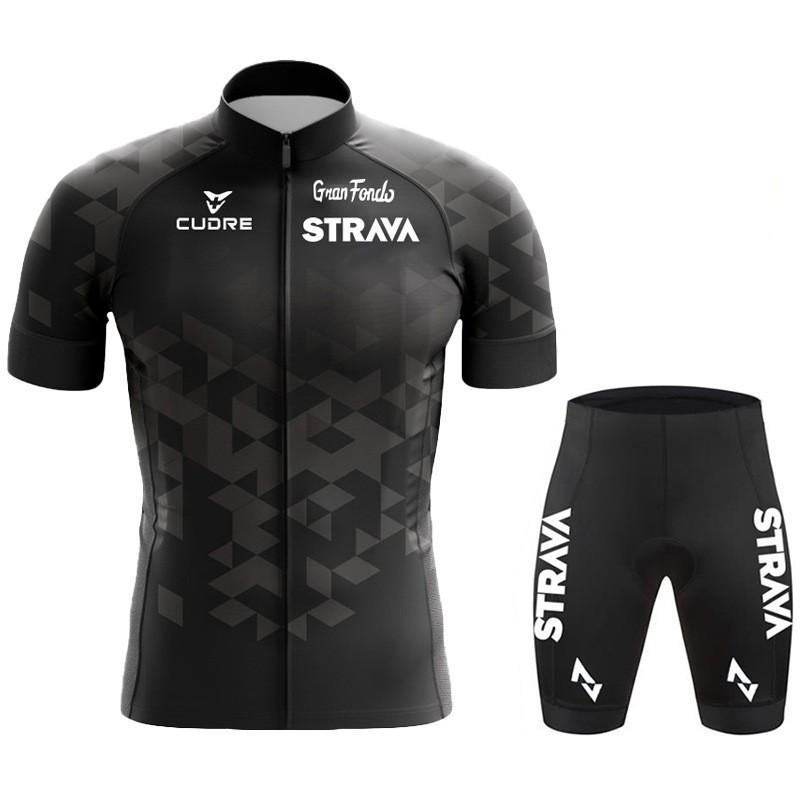 Strava Tour De Men's Short-sleeved Suit Row Cycling Race Riding Top