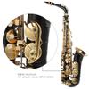 Eb Alto Saxophone Brass Lacquered Gold E Flat Sax 82Z Key Type Woodwind Instrument with Cleaning