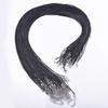 102030 Stück DIY Lederkordel für Anhänger 50 cm lang Halskettenseil Schwarze Farbe Geflochten Damen Herren Choker Verstellbar Hummerverschluss