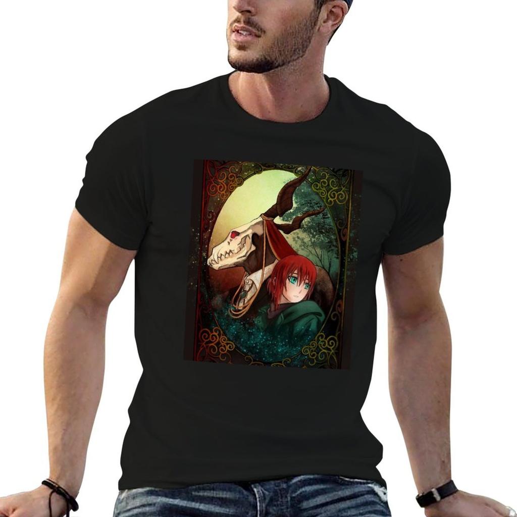 Chise X Elias Magus Braut T-Shirt Lustige T-Shirts Dunkler Humor Lustige T-Shirts Baumwolle Grafik T-Shirts Für Unisex T-Shirt
