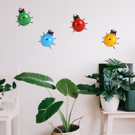 

Yousheng Metal Ladybug Garden Ornament Wall Decor Ladybird Sculpture Hand-Painted Ladybug Figurine for Fence Tree Porch Home Patio Decoration синій
