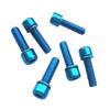 Set of 18Pcs, Cycling Bike Screws M5 x 18 Carbon Steel Bicycle Disc Brake Caliper Bolts (6 6 Gold +