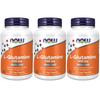 Now Foods L-Glutamine 500mg Veggie Capsules 120 Tablets 3 Pcs