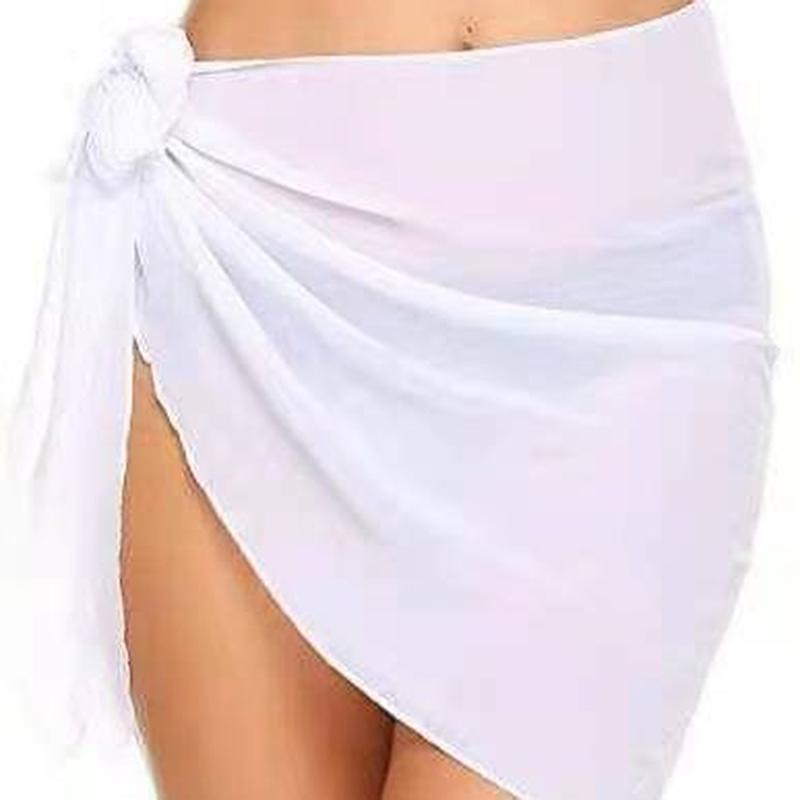 Women Chiffon Short Sarongs Cover Ups Skirt Without Bikini Beach Swimsuit Bathing Suit Wrap Skirt For Swimwear Summer Cover Ups
