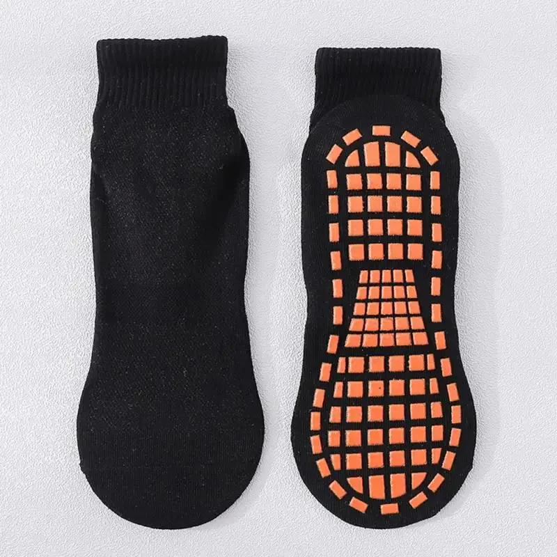 Kids Adults Anti-Slip Sock Cotton Breathable Wear Non Slip Sports Yoga Socks Sweat-absorbent Trampoline Socks Foot Massage