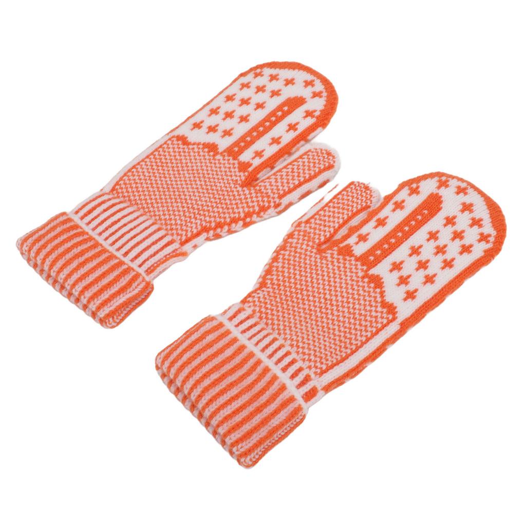 Funny Knitted Gloves, Thick Double Layer Warm Winter Mittens with   Middle Finger Design, for Adults Holiday Gifts and Outdoor Activities