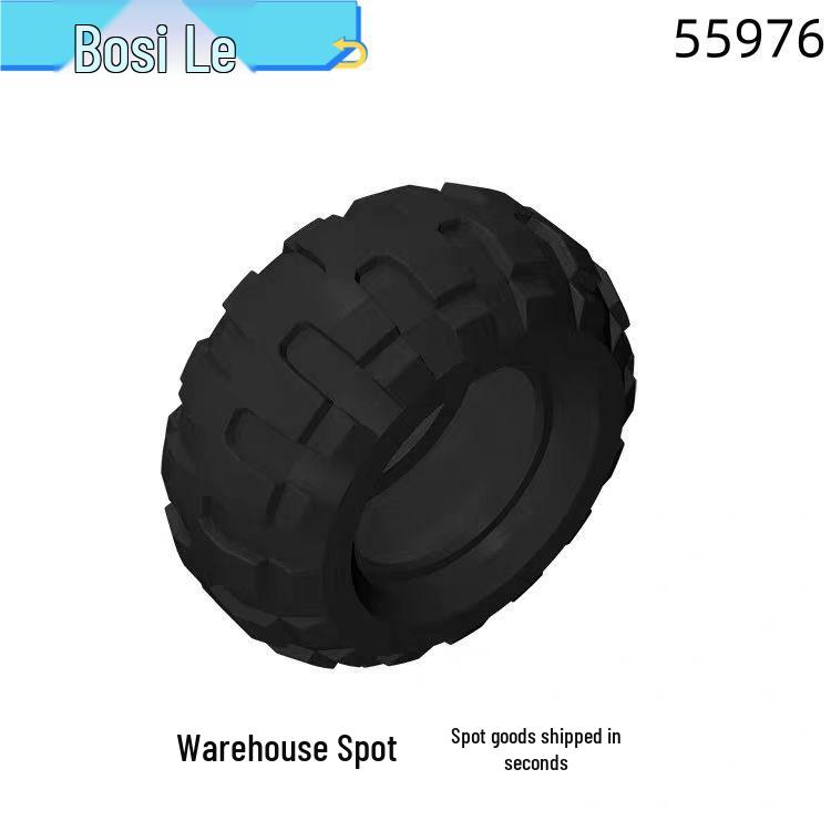 MOC-Compatible Lego Building Blocks: 55976 Car Tire 56mm*26mm - Educational Science & Technology Assembly Set 500g (Approx. 30 pieces) чёрный