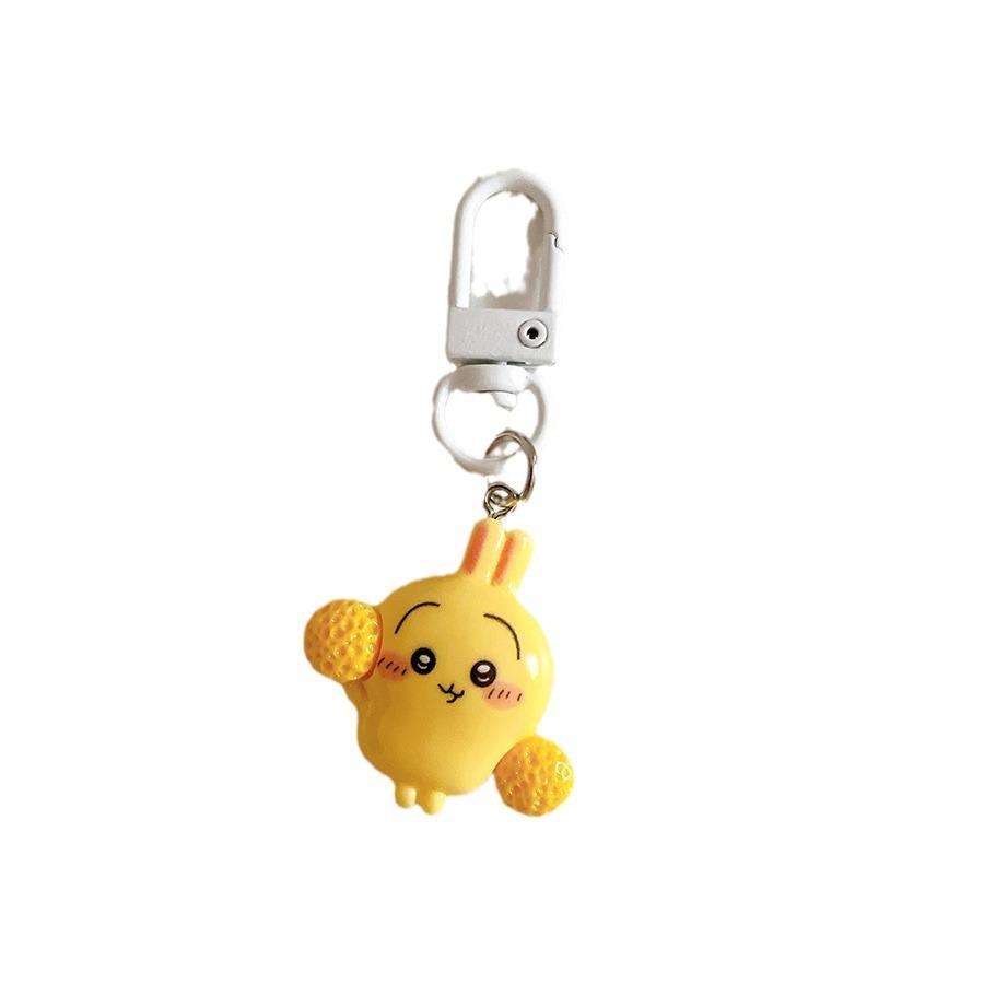 6Pcs Sanrio Chiikawa Keychain Kawaii Anime Hachiware Usagi Cute Anime Series Backpack Bag Pendant  Key Accessories Birthday Gift