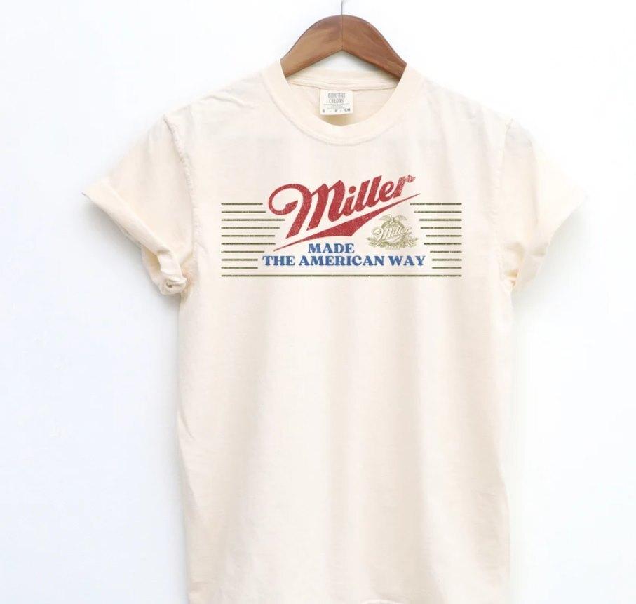 Miller Made The American Way Comfort Colors Shirt Miller Shirt Beer Comfort XXXL