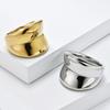 Einfacher und Übertriebener Titanstahlring für Damen, Modisches Pendler-Temperament, Leichter Luxus-Design-Handschmuck