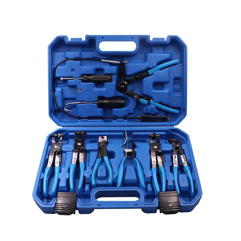 Automobile Water Pipe Clamp, Straight Throat Type Tube Bundle Clamp, Flexible Wire Clamp, Durable Clamping Tool for Vehicles