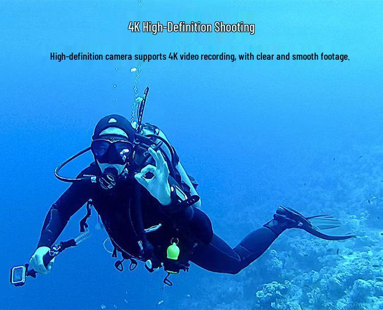 CrossD800R 4K HD Sports Camera with Remote, WiFi & Waterproof for Outdoor Cycling