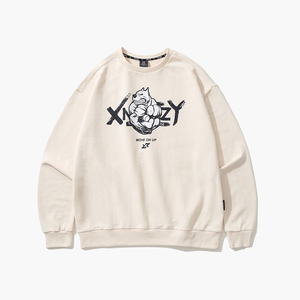 XNAZZY Helldog Graphic Oversized Sweatshirt [Cream] Xn23Srumt01Cm