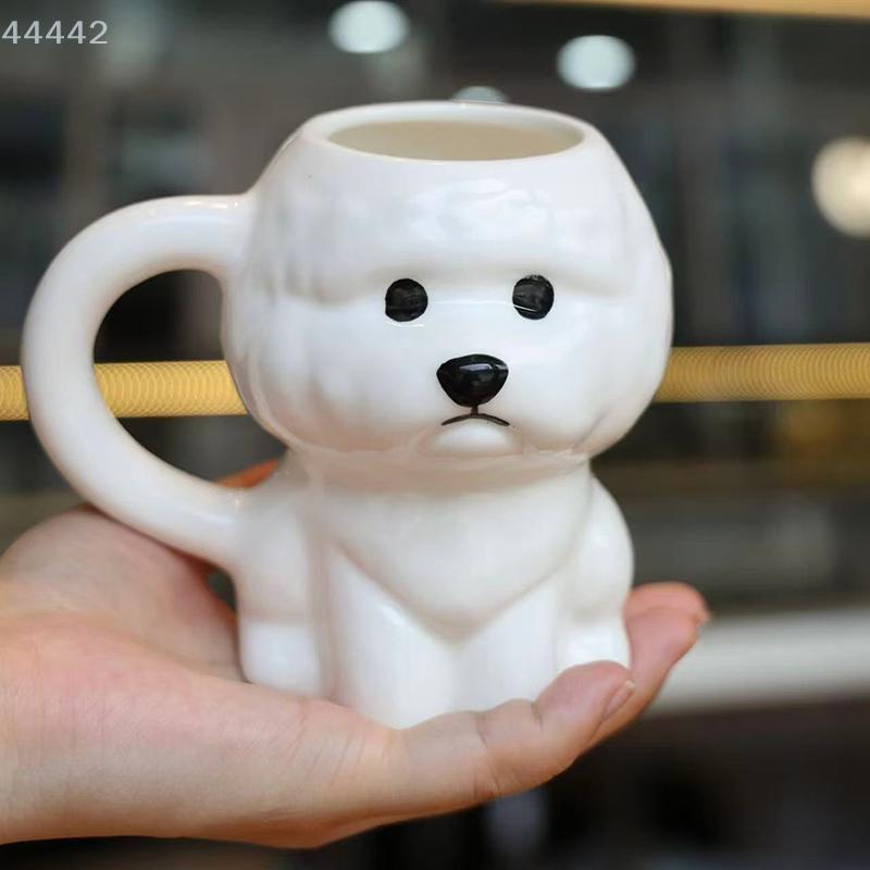 

Office Water Drinking Cups, Coffee Cups, Birthday Gifts, Couple Cups, Home Daily Use Creative Cute Little Dog Ceramic Mugs 201-300ml