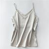 Sling Vest Women's Bottom with Satin Top Inside, Imitation Silk Loose Outside, Fat MM Large Size Women's Clothing Is Sexy