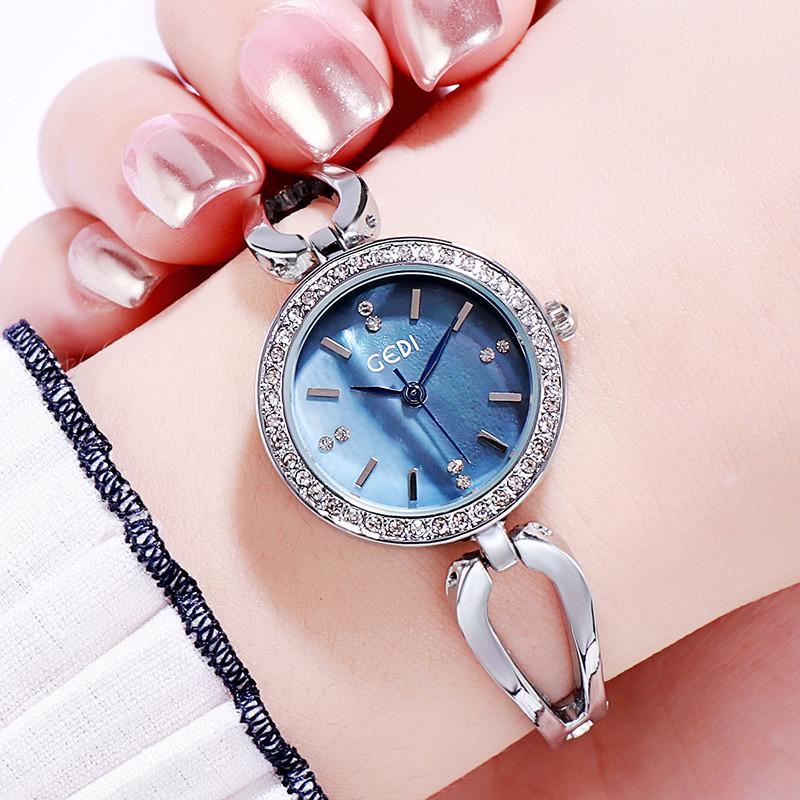 

Lightweight Fashion Alloy Ladies Quartz Watch With Jewelry Clasp For Casual Wear синий