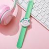 New candy color fashion casual simple round dial pointer silicone strap pop watch for students
