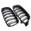 F30 Grill, Front Hood Kidney Grille For-BMW 3 Series F30 F31 F35 2012-2018 (Double Slat Matt Black Grill, 2-Pc Set)