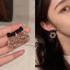Korean Pearl Tassel Earrings with Silver Needle