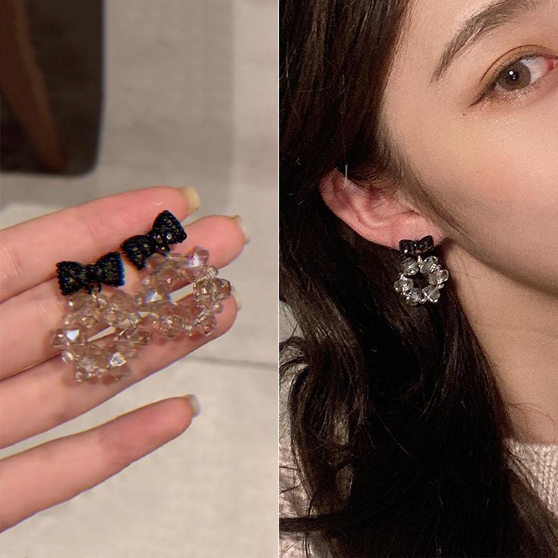 Korean Pearl Tassel Earrings with Silver Needle