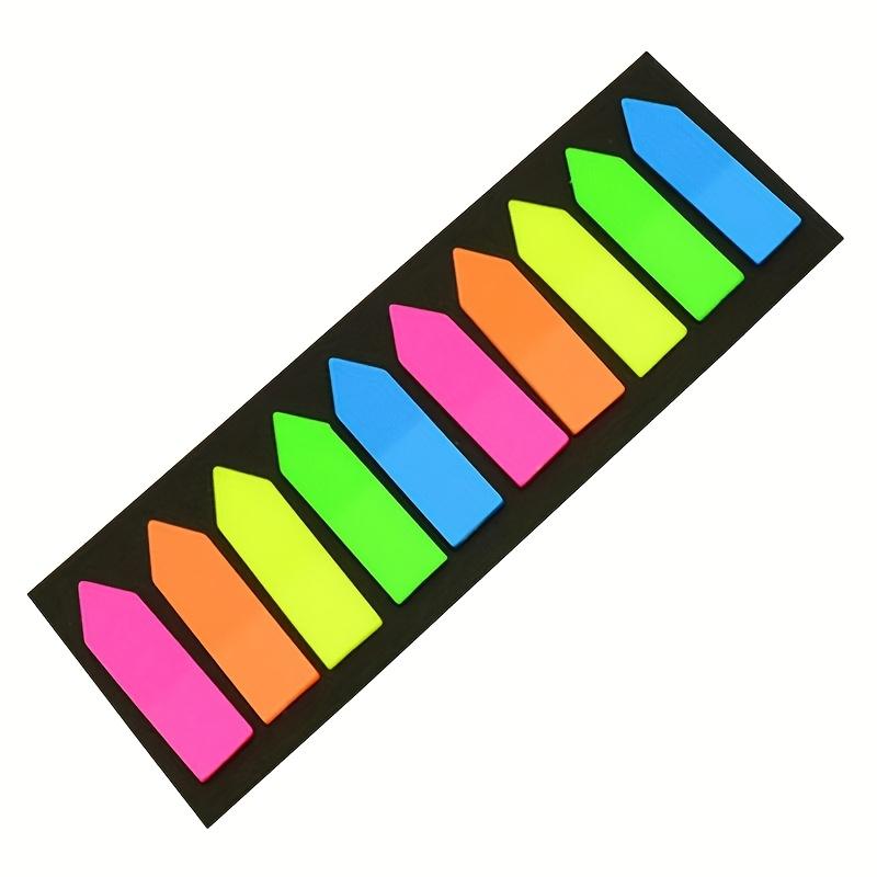 

[Memo Paper Sticky Notes] 200pcs/1 Pack High-Quality Multicolor Memo Paper Sticky Notes, Bookmark Marker Stickers, Student Office Supplies 1 Pack