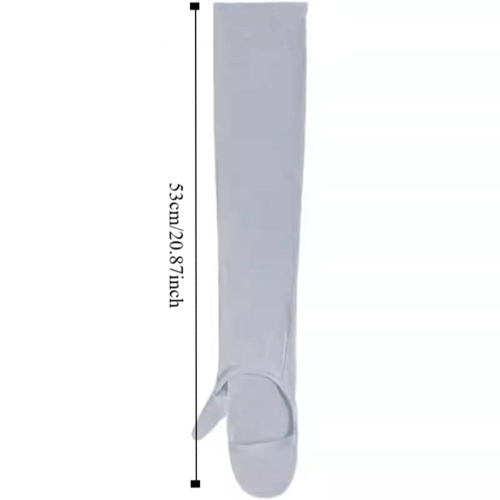 Sun Protection Solid Color Long Ice Silk Sleeves Elastic Thin Sunscreen Arm Covers Anti-UV UV Insulation Cycling Gloves Driving