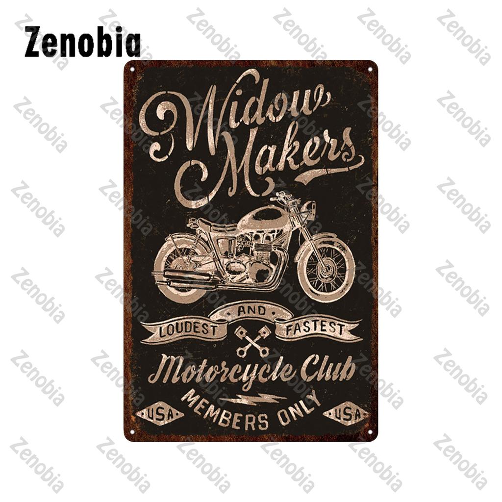 Hill Bobber Motorcycles Metal Signs Cafe Racer Oil School Chopper Metal Poster Vintage Plaque Retro Tin Plate Garage Home Decor