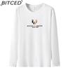 BITCED Men's Spring and Autumn Slim Trend Long-sleeved T-shirt Versatile O-neck Bottoming Shirt