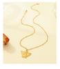 Women's 18K Gold Angel Pendant Necklace - European & American Hip Hop Style, Titanium Steel Clavicle Chain