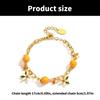 Adjustable New Design Gold Plated Stainless Steel fruit Orange Flower Bracelet Women's girl Luxury Gifts