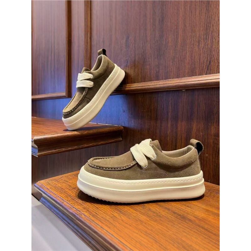 Autumn suede leather solid color comfortable low-top lightweight simple niche casual shoes tt