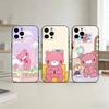 Gloomys Cartoon Bear Phone Case Silicone Black Soft For IPhone 17,16,15,14,13,12,11,SE,Plus Pro Max
