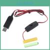 Univerzální falešné eliminátory baterií 3V 3A LR03 USB napájecí kabel s vypínači 2ks 15V adaptér pro náhradu baterií