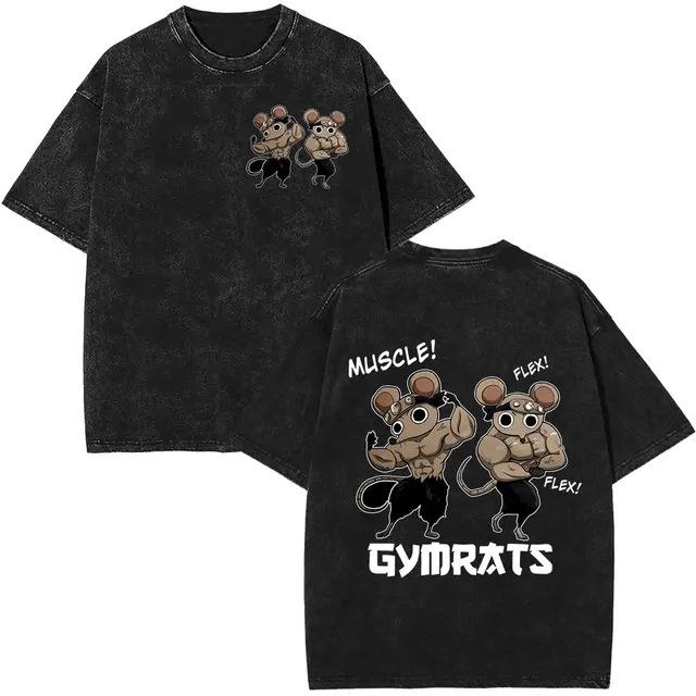 Casual Im Unisex No Cotton T-Shirt Gym Met Top Ui Killer Su Tianyuan Mouse Washed T-Shirt T S