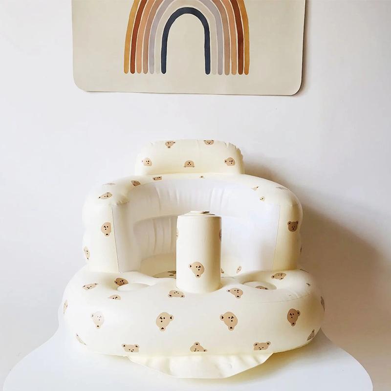 Inflatable Baby Learning Seat: Portable, Soft, Spine-Safe Training Chair