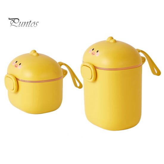 Milk Powder Box Formula Dispenser with Scoop Food Grade No Odor Cute Duckling Shape Formula Storage Container Baby Milk Powder Snacks Nuts Box