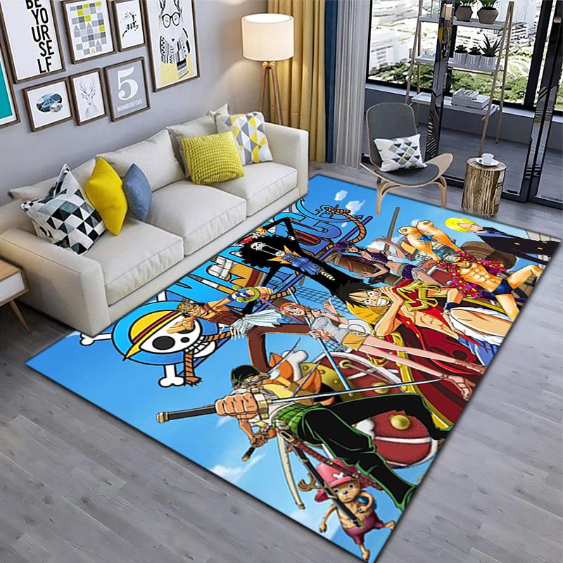 Starring the Japanese Cartoon ONE PIECE Monkey D. Luffy Carpet Is Suitable for Living Room and Bedroom Doormats Office Balcony Decorative Carpet V11