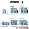 2D FLAT PRINTING 2pcs Curtains (Without Rod) Floral Pattern On Teal Background Holiday April Fools Is Day Printed Curtains