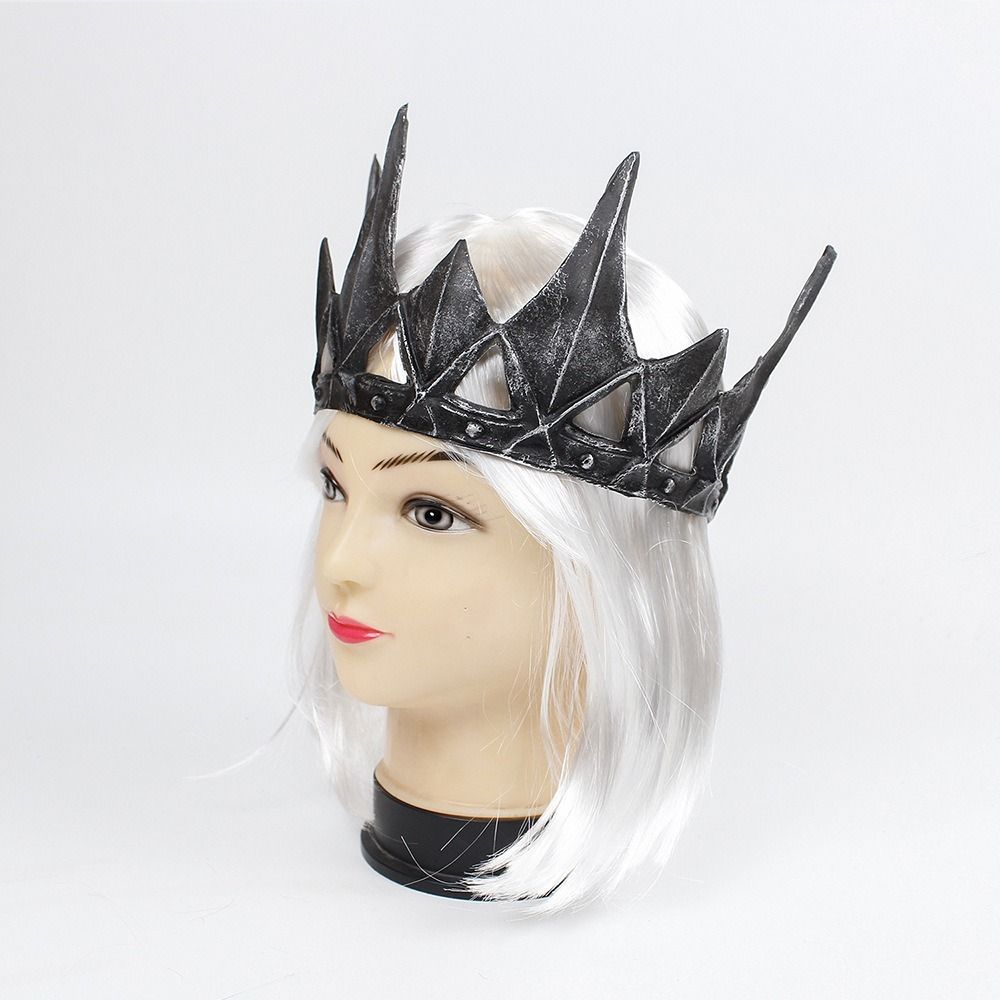 Wild Man Style Medieval Crown Headdress Vinyl Headpiece Medieval Cosplay Headpiece Unisex