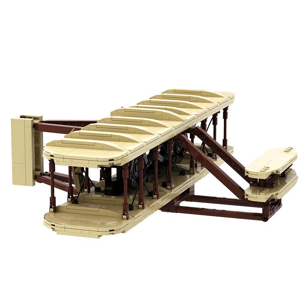 Professional Fishing Unisex Kids Gobricks Moc Wright Flyer Model Aircraft Airplane Bricks Wright Brothers Flyer Building Block Educational Toys For Kid Gift
