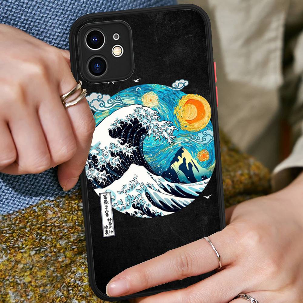 

The Great Wave Off Kanagawa Art For IPhone Air 16 15 14 Plus 13 12 11 Pro Max Matte Cover Jelly Shockproof Phone Case iphone 14