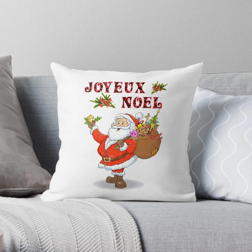 Merry Christmas Decoration Home Pillowcase Cushion Cover Holiday 40X40Cm Modern Living Room Sofa Bed Autumn Hat White
