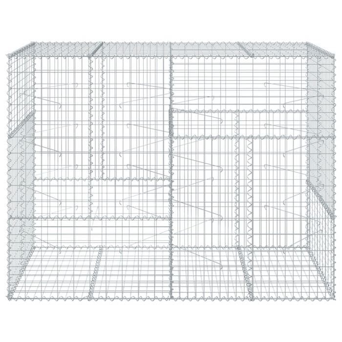 VidaXL Panier gabion avec couvercle 200x100x150 cm fer galvanisé, mur en gabion, mur de soutènement en gabion, clôture en 3295214