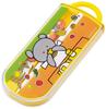 Skater Antibacterial Trio and Fork Bear Made In Children's Set Chopsticks, Spoon, (Little Design), Japan, TACC2AG-A