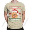 Unisexs TShirt Golden Retriever Merry Woofmas Christmas Crazy Cotton Tee Shirt Stylish Chic Dog T Shirts Round Collar Clothes
