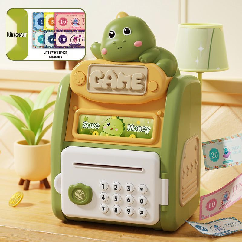 

Multi-Functional Smart Piggy Bank with Fingerprint Lock & Automatic Coin Rolling for Kids