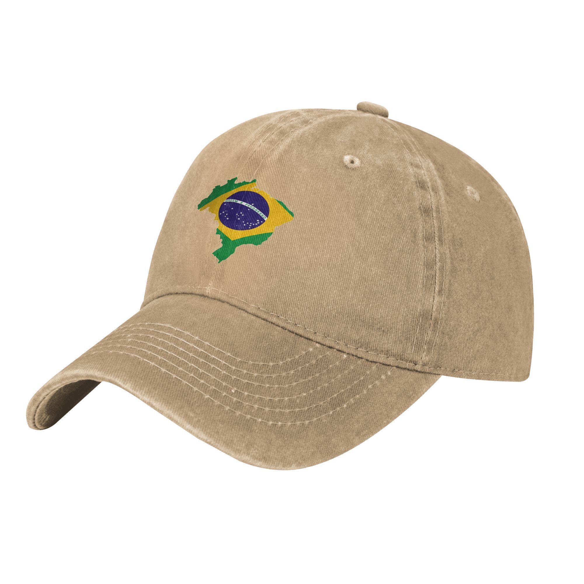 

Brazil Flag Map Vintage Men Women Baseball Caps Distressed Denim Hats Cap Vintage Outdoor Running Golf Soft Snapback Hat Adjustable хакі